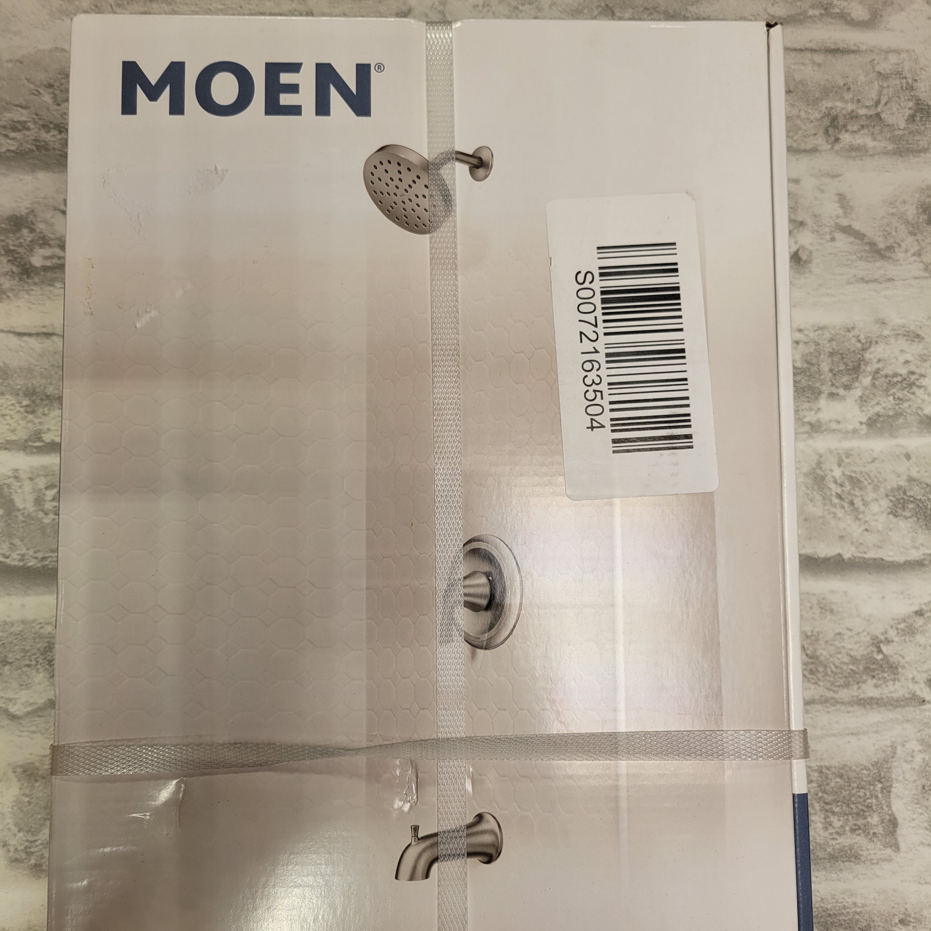 MOEN Korek Tub and Shower Faucet, Spot Resist Brushed Nickel (Valve Included) (7645740957934)